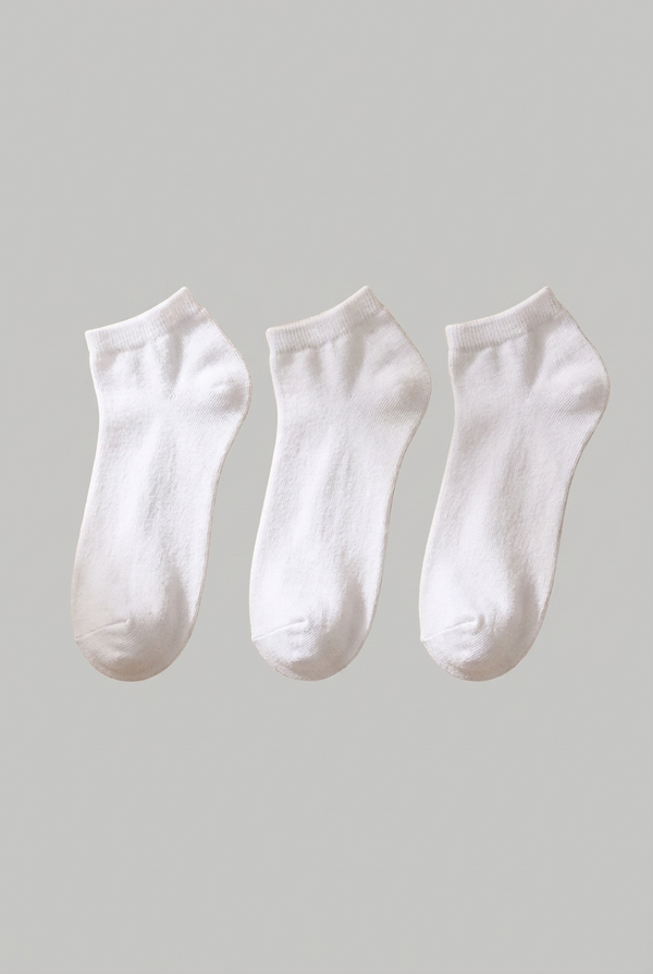 RUN 3 PCK MEN SOCKS WHITE-WHITE-WHITE