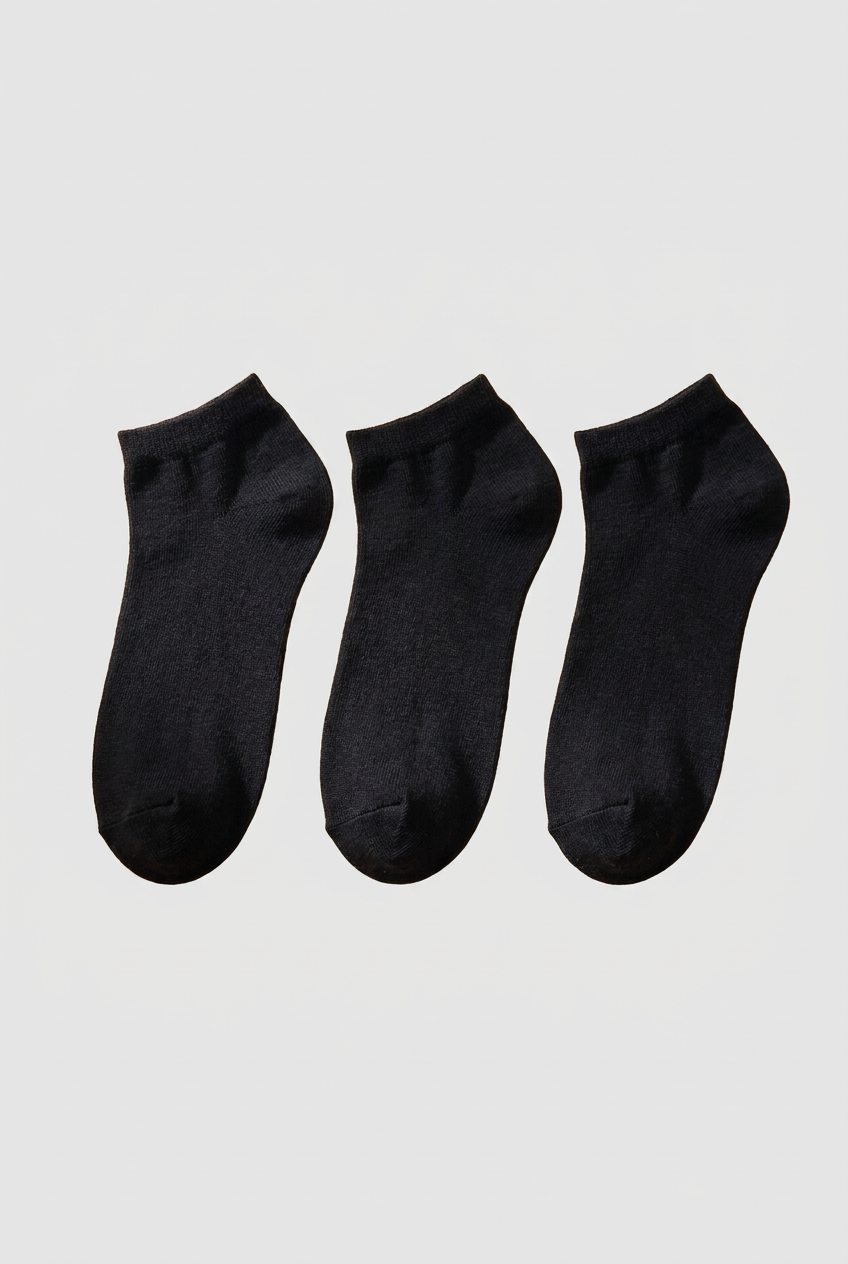 RUN 3 PCK MEN SOCKS BLACK-BLACK-BLACK