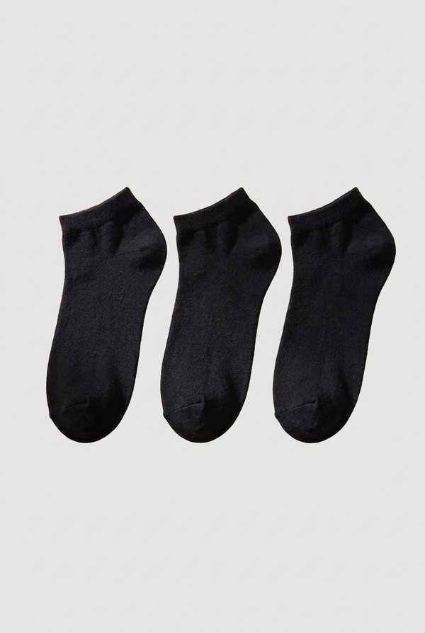 RUN 3 PCK MEN SOCKS BLACK-BLACK-BLACK