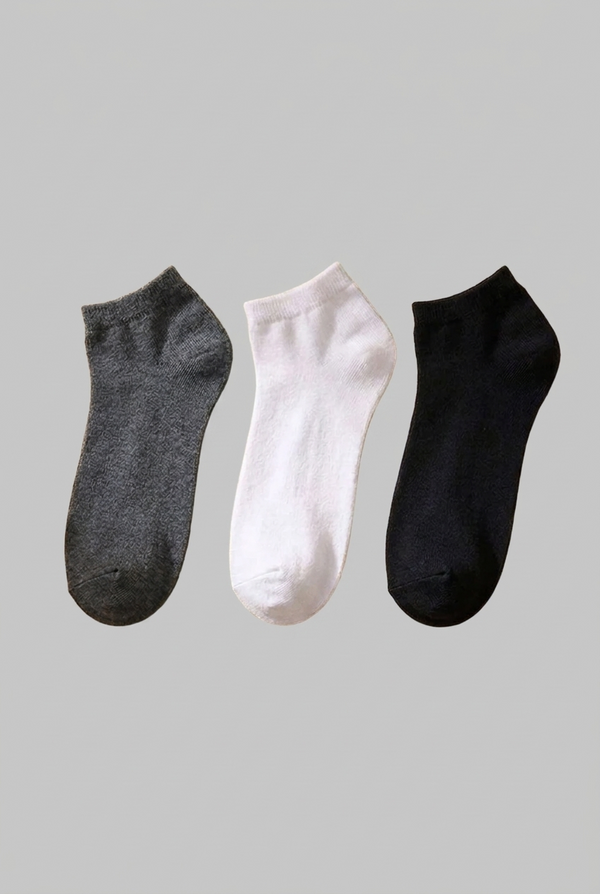 RUN 3 PCK MEN SOCKS BLACK/WHITE/GREY