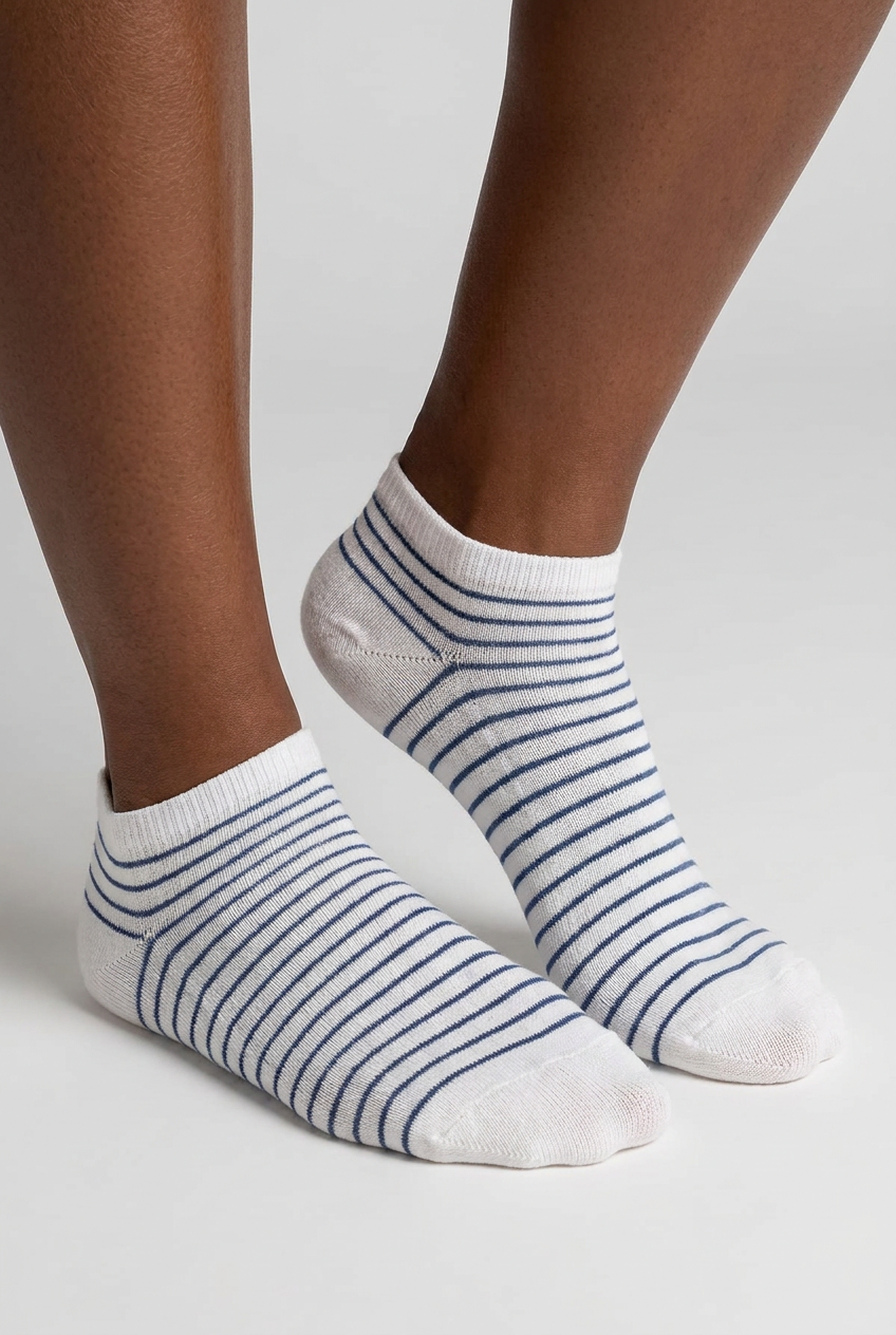 4PCK Striped Men's Step Socks MIX