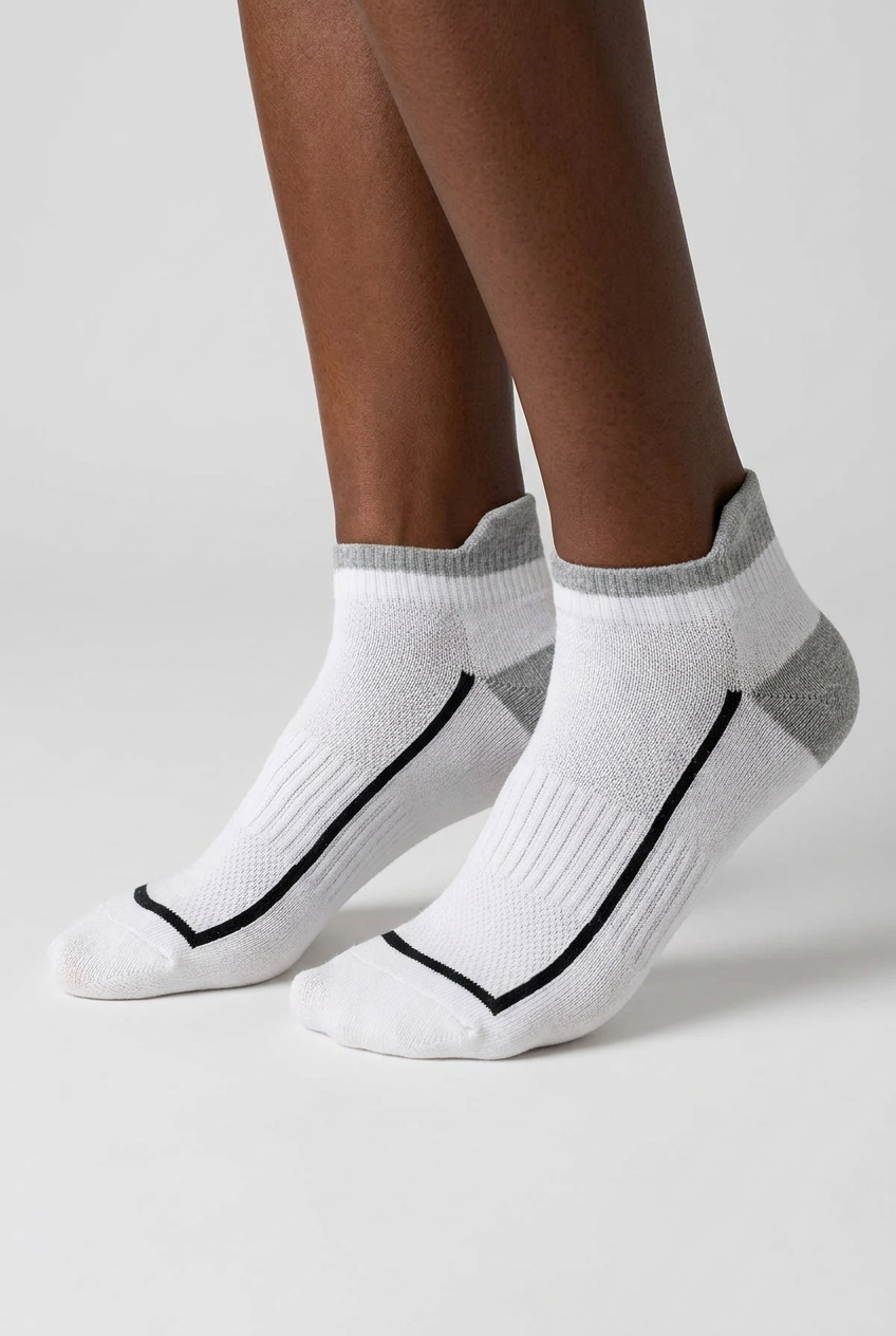 4-PACK MEN'S SPORT NO-SHOW SOCKS - BLACK MIX