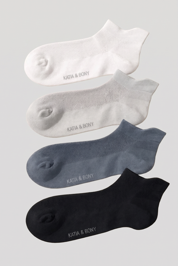 4-PACK MEN'S NO-SHOW SOCKS - MIX
