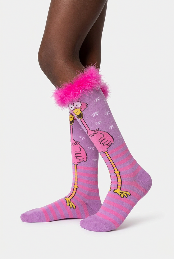 FLAMINGO KIDS KNEE HIGH SOCKS WITH TASSEL ACCESSORIES MIX