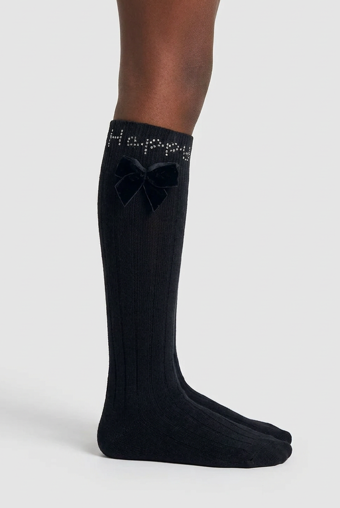 LETS PARTY KIDS KNEEHIGH SOCKS BLACK