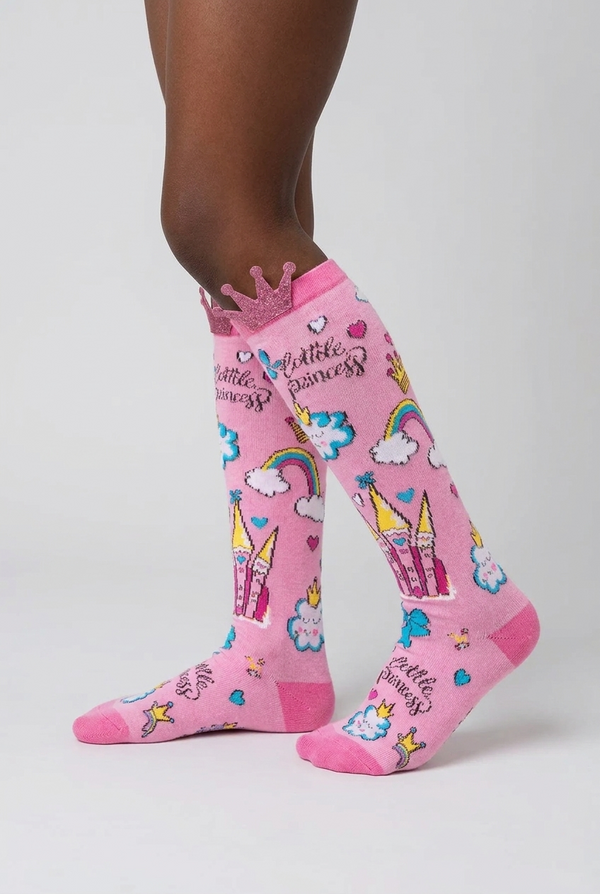 PINK PRINCESS GIRLS KNEEHIGH SOCKS PINK