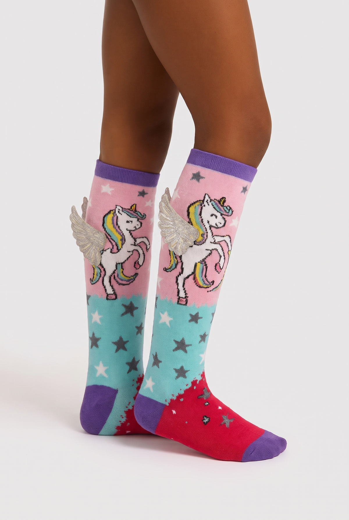 FLYING UNICORN GIRLS KNEEHIGH SOCKS MIX
