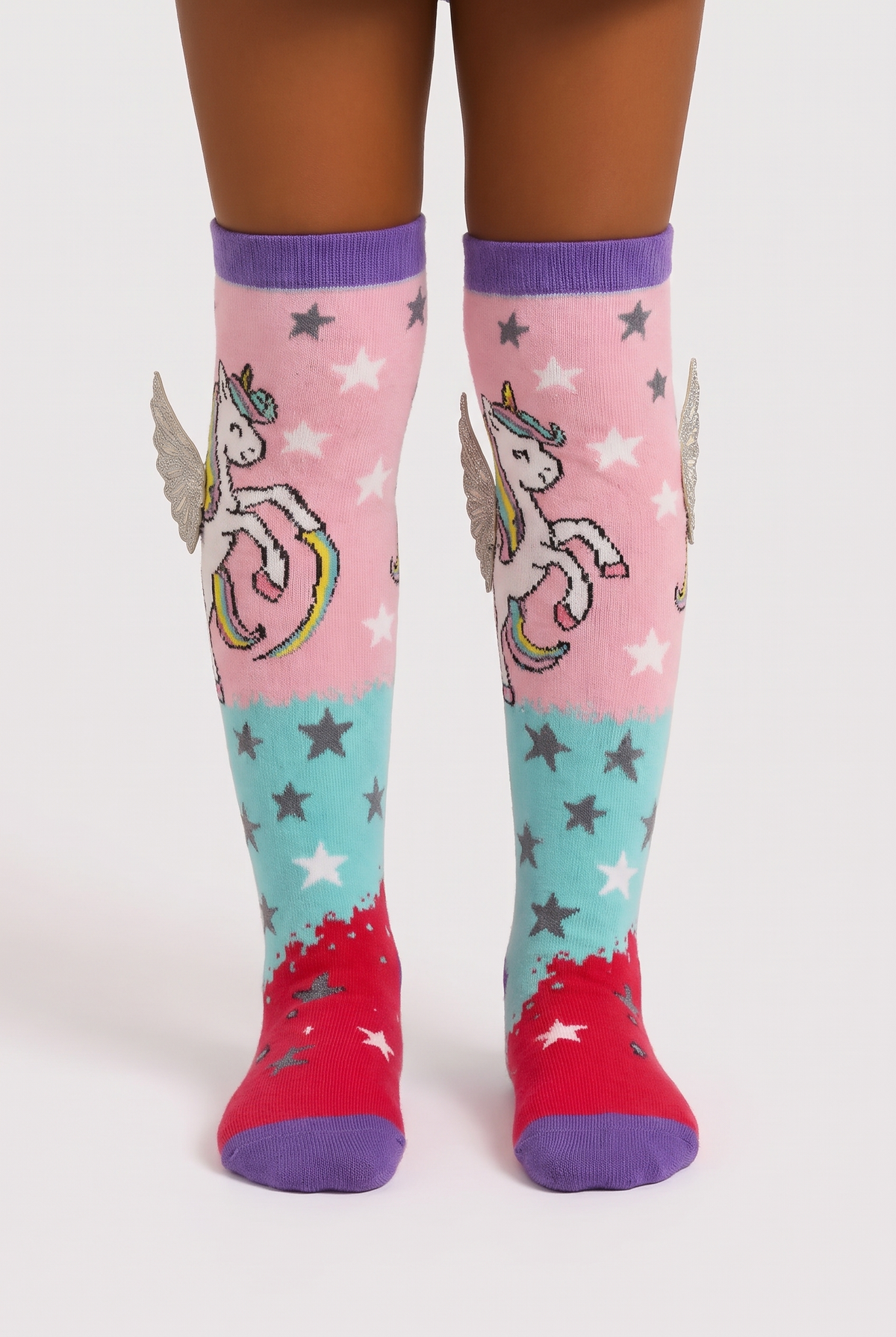 FLYING UNICORN GIRLS KNEEHIGH SOCKS MIX