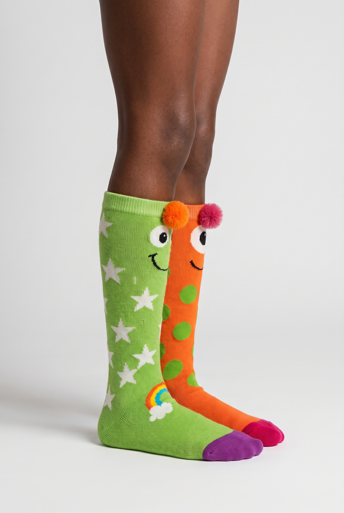 Children's Knee-High Socks with Eye Pattern and Accessories MIX