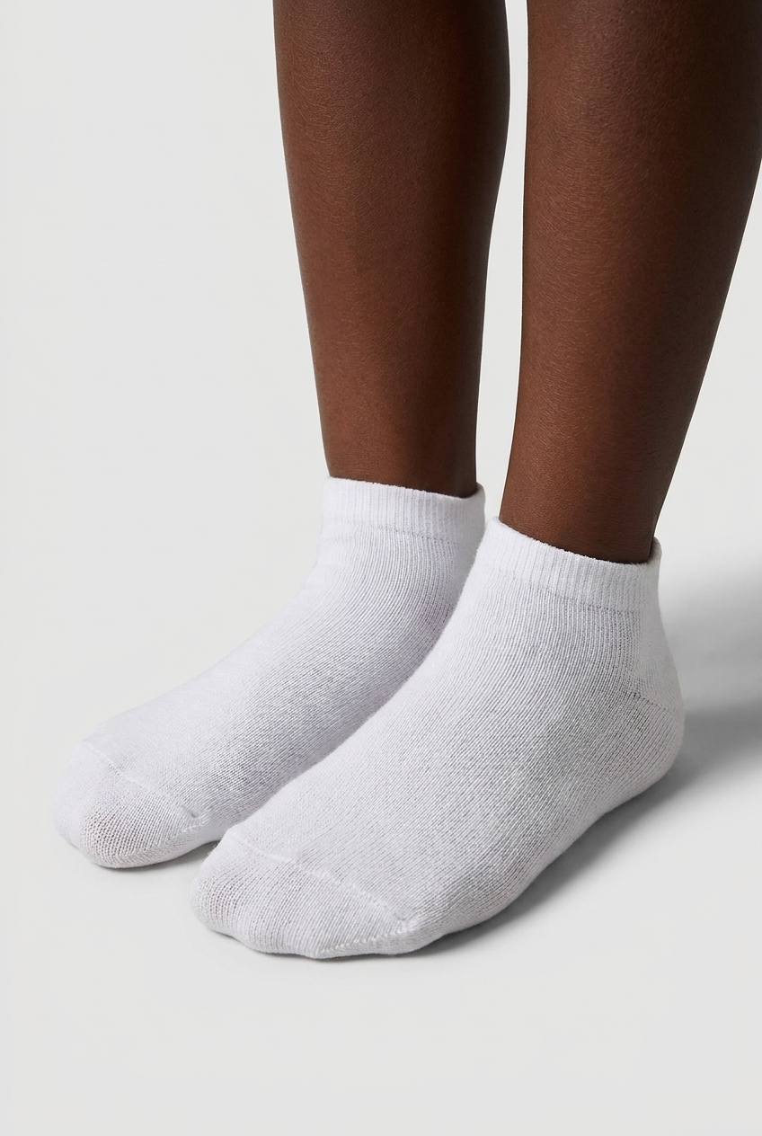 3PCK SUPER BAMBOO KIDS  STEP SOCKS WHITE