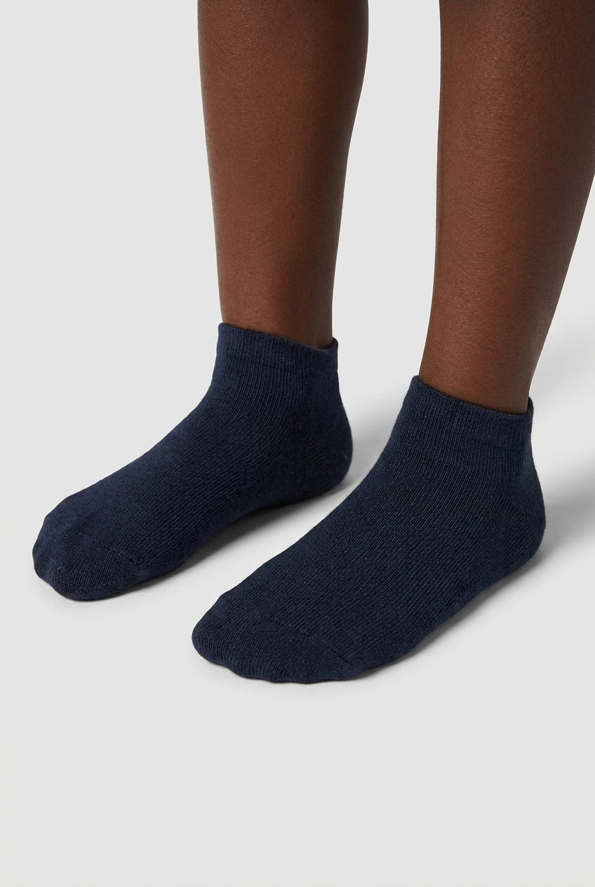 3PCK SUPER BAMBOO KIDS  STEP SOCKS WHITE - NAVY - WHITE