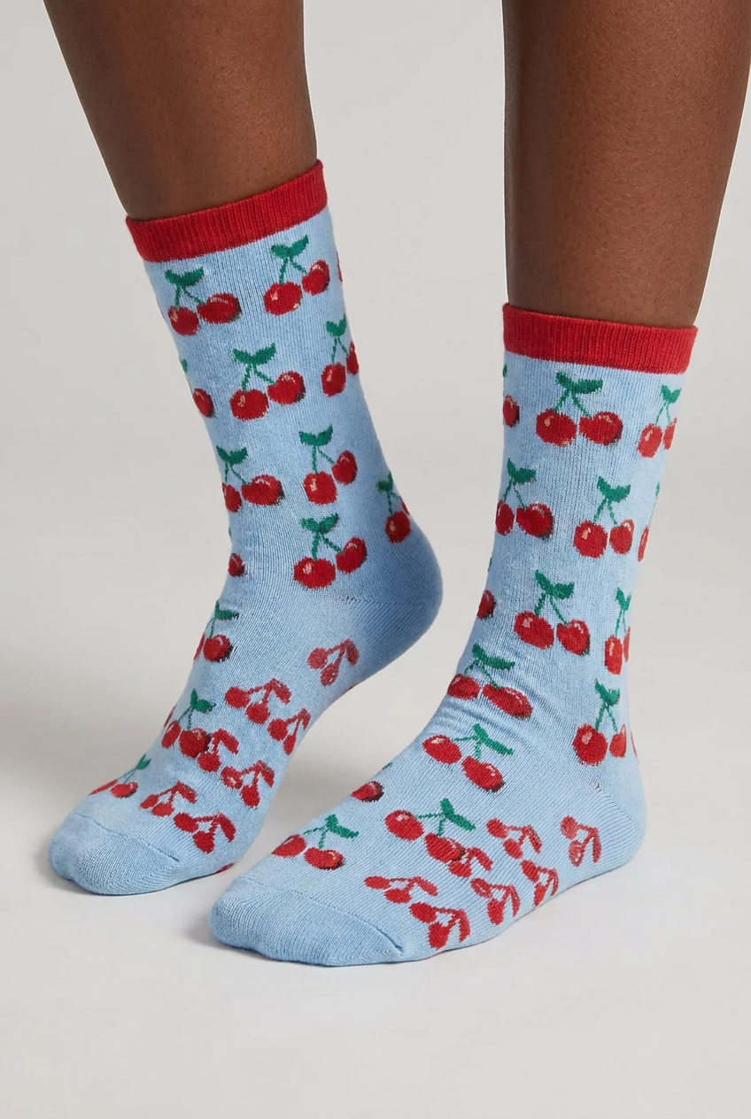 BOXED 3-PACK KIDS' CHERRY CREW SOCKS - MIX