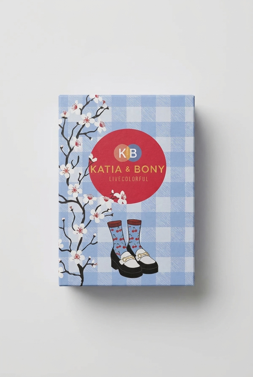 BOXED 3-PACK KIDS' CHERRY CREW SOCKS - MIX