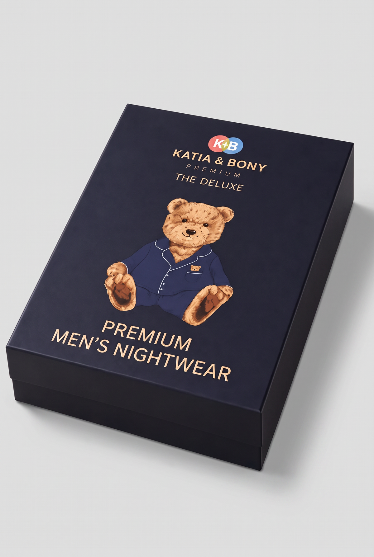 TEDDY BOXED MEN'S PAJAMA SET NAVY