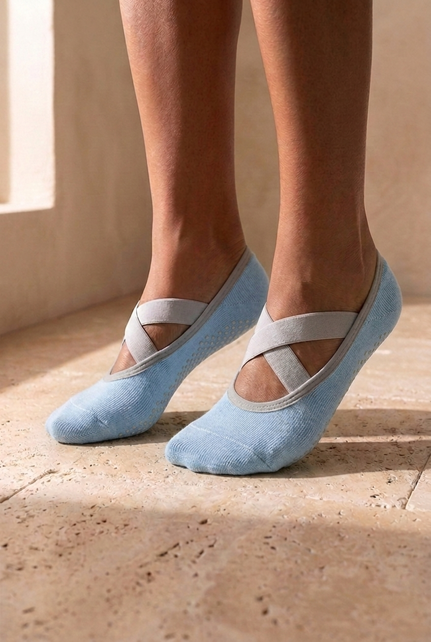 2PCK ASTA YOGA WOMEN INVISIBLE SOCKS DARK BLUE/BLUE