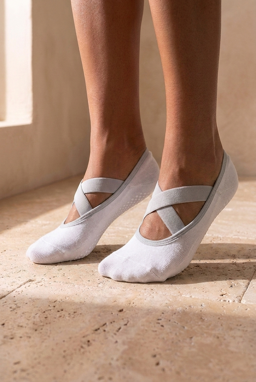 2PCK ASTA YOGA WOMEN INVISIBLE SOCKS BLACK/WHITE