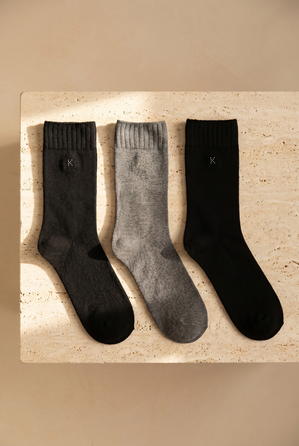 3PCK MELISSA MODAL WOMEN SOCKS BLACK-ANTRACITE-BLACK
