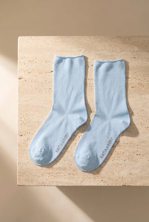 ELASTIC MODAL WOMEN SOCKS LIGHT BLUE