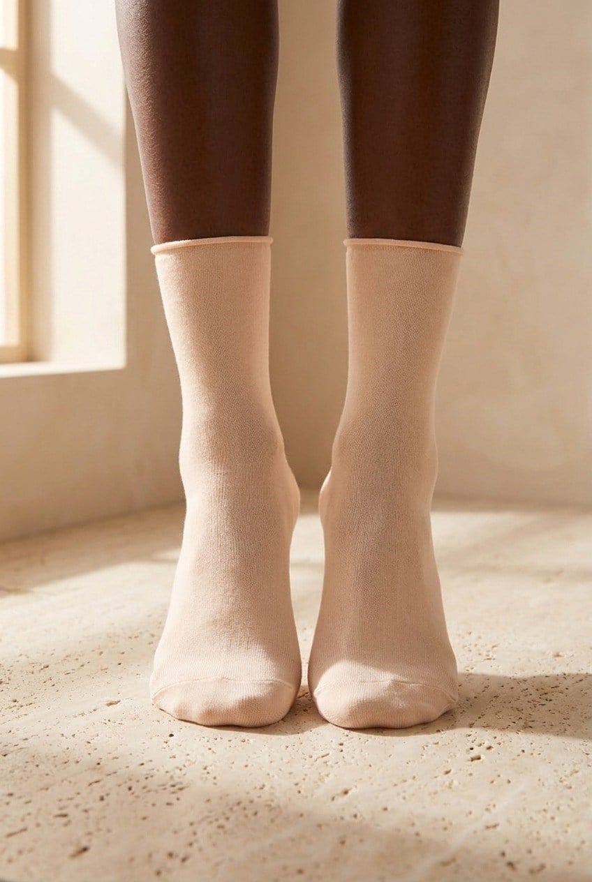 ELASTIC MODAL WOMEN SOCKS LIGHT PINK