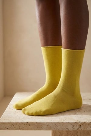 ELASTIC MODAL WOMEN SOCKS LIGHT GREEN