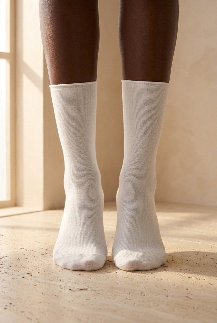 ELASTIC MODAL WOMEN SOCKS WHITE