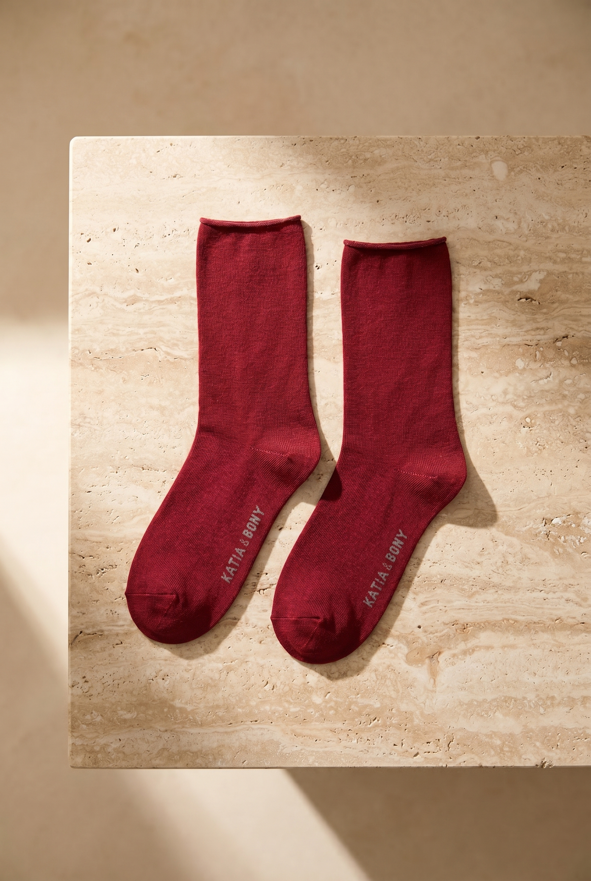 ELASTIC MODAL WOMEN SOCKS BORDEAUX