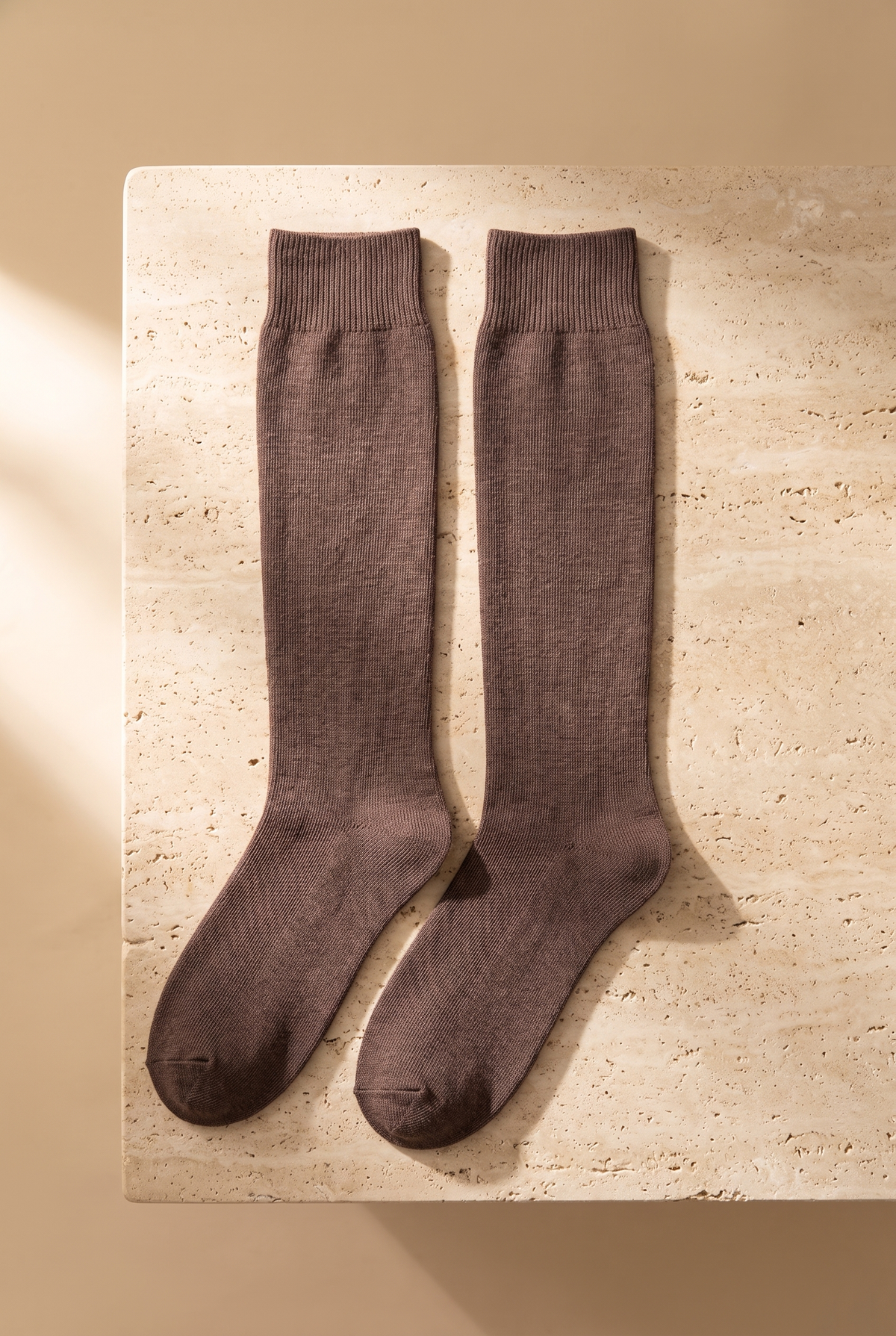 WOMEN'S KNEE SOCKS BROWN