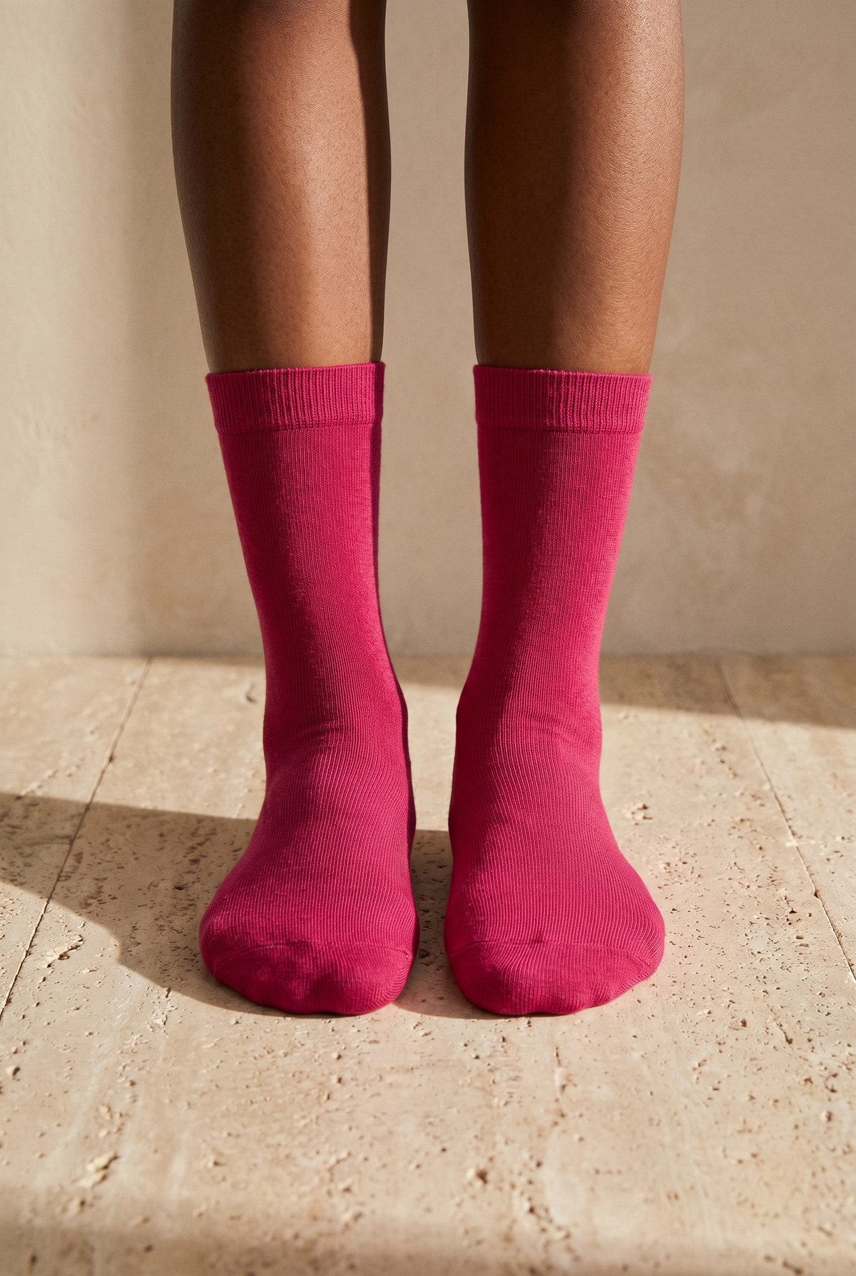 FAMILY WOMEN BASIC SOCKET SOCKS FUCHSIA