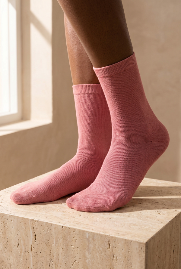 FAMILY WOMEN BASIC SOCKET SOCKS ROSE PINK