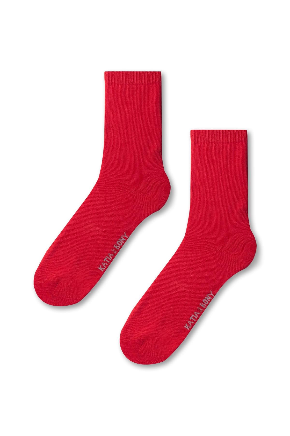 FAMILY WOMEN BASIC SOCKET SOCKS RED