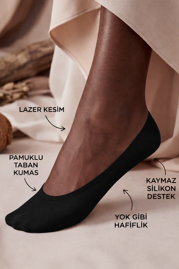 WOMEN INVISIBLE SOCKS BLACK