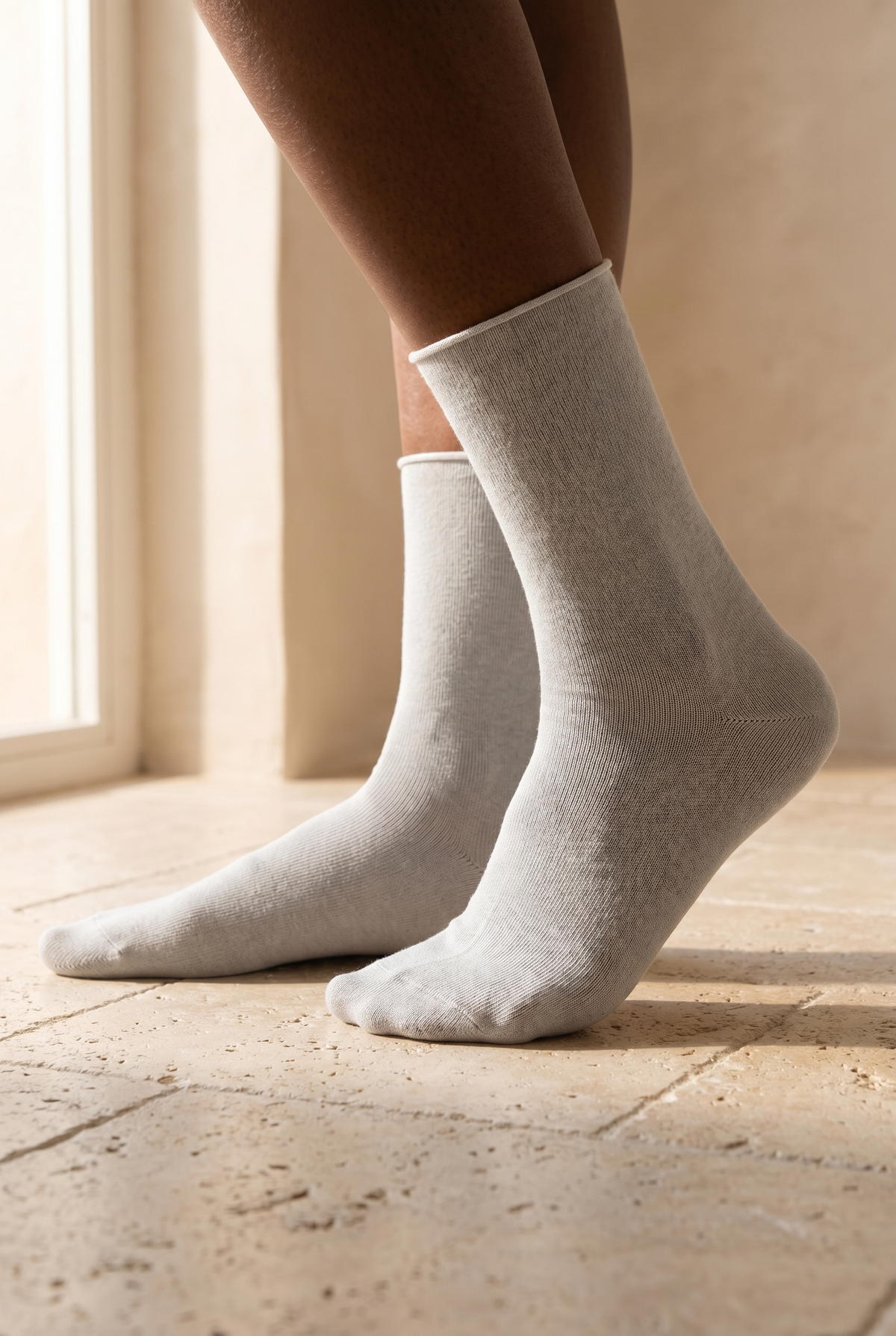 ELASTIC MODAL WOMEN SOCKS GREY
