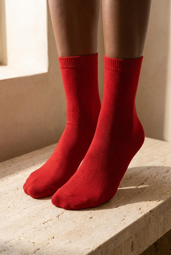 NEW HAROLD BAMBOO WOMEN SOCKET SOCKS BURGUNDY