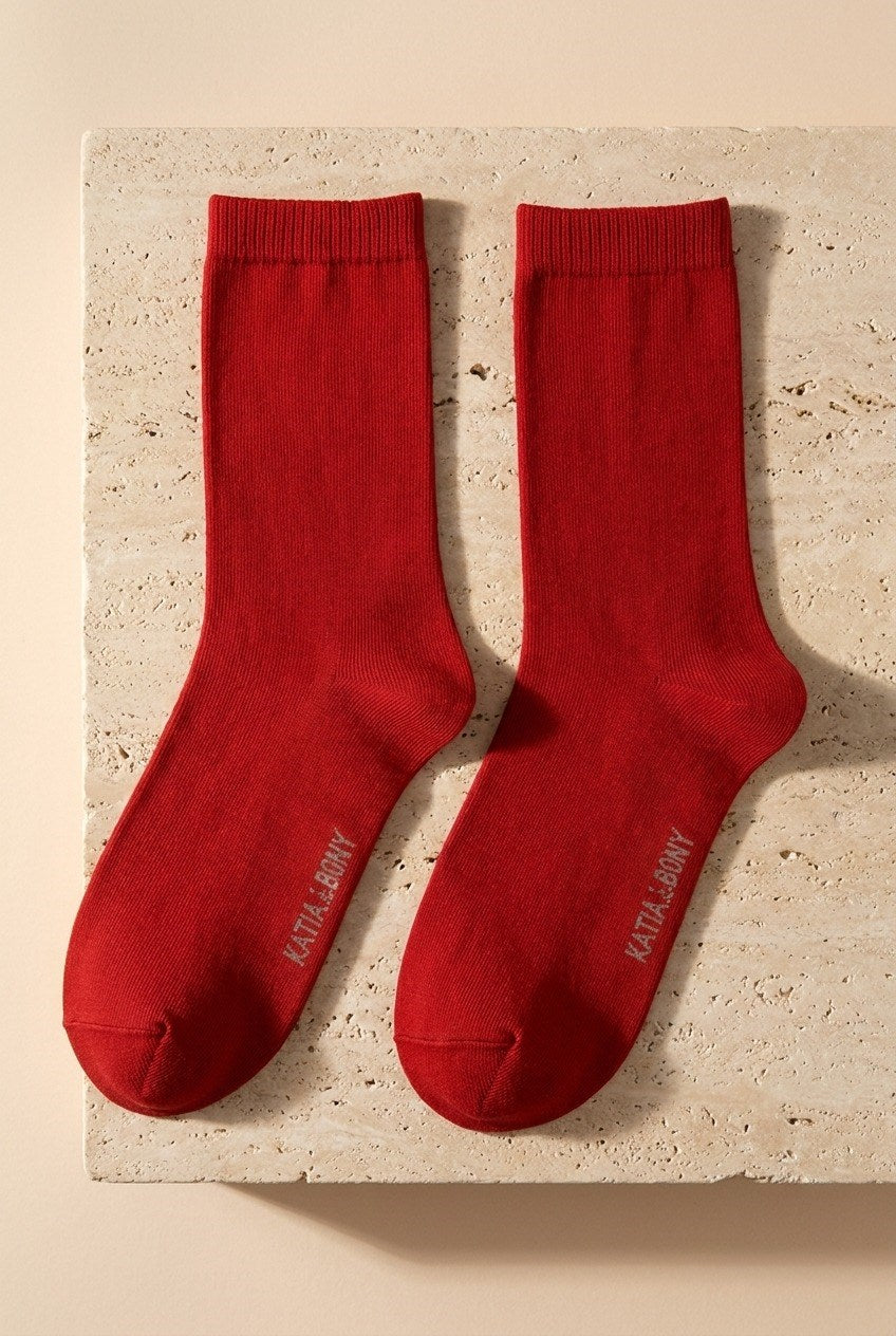 NEW HAROLD BAMBOO WOMEN SOCKET SOCKS BURGUNDY