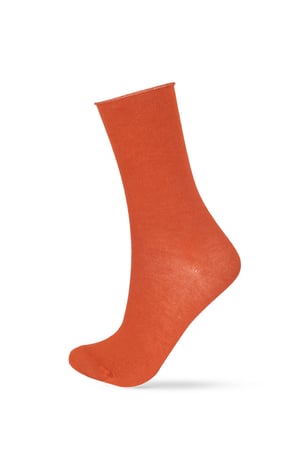 ELASTIC MODAL WOMEN SOCKS DARK BRICK COLOR