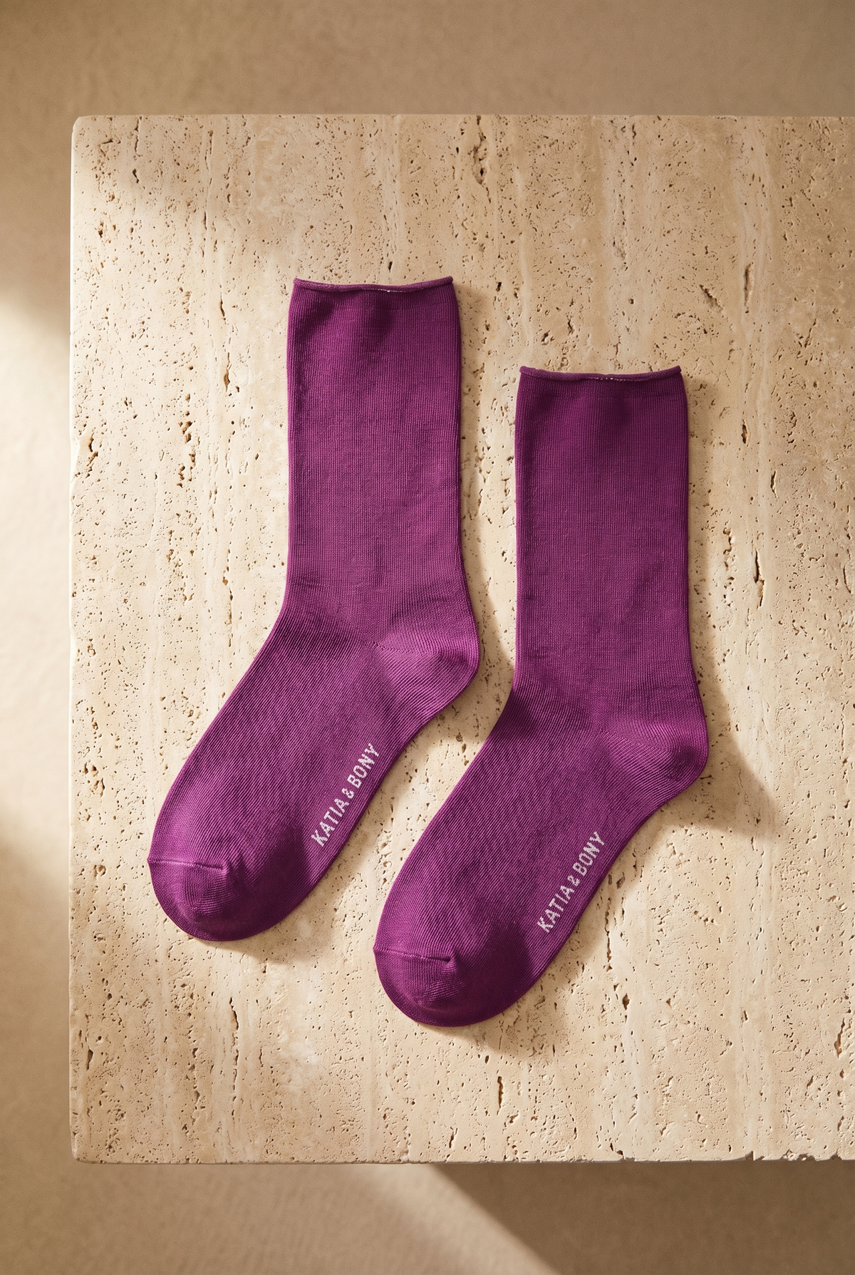 ELASTIC MODAL WOMEN SOCKS DARK PURPLE