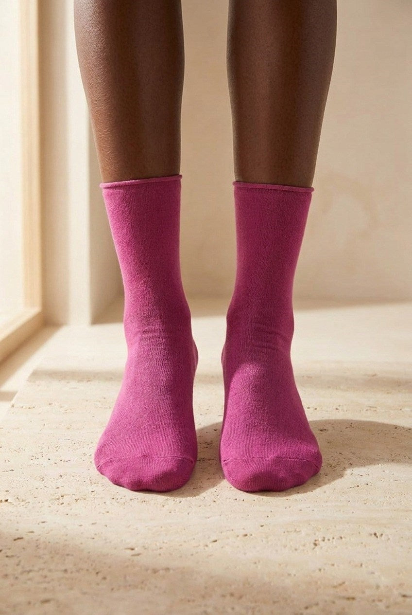 ELASTIC MODAL WOMEN SOCKS PURPLE