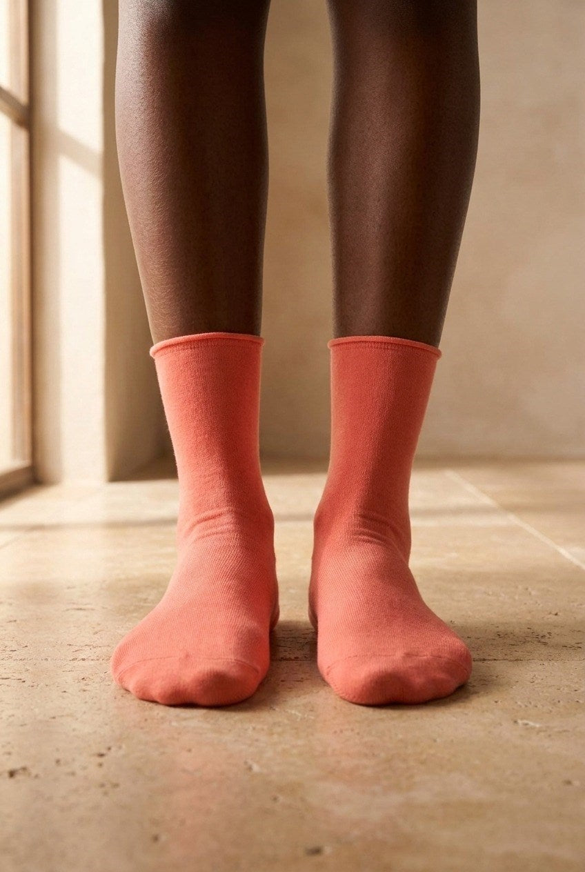 ELASTIC MODAL WOMEN SOCKS PINK