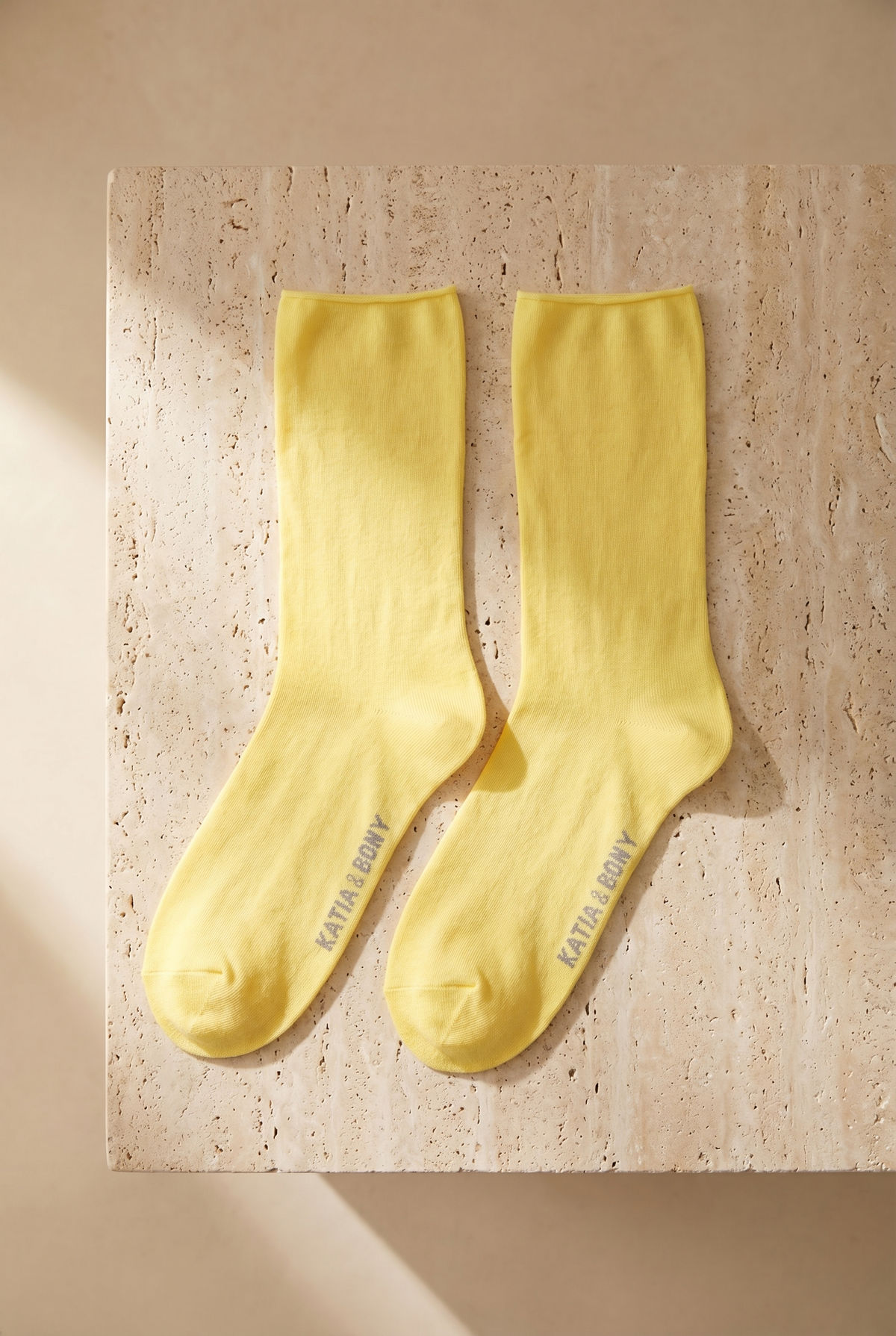 ELASTIC MODAL WOMEN SOCKS YELLOW