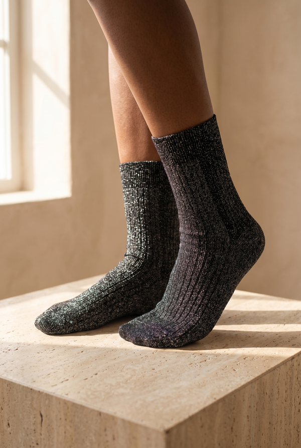 WOMEN SOCKET SOCKS BLACK
