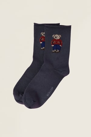 TEDDY WITHOUT ELASTIC MODAL WOMEN SOCKS GREY