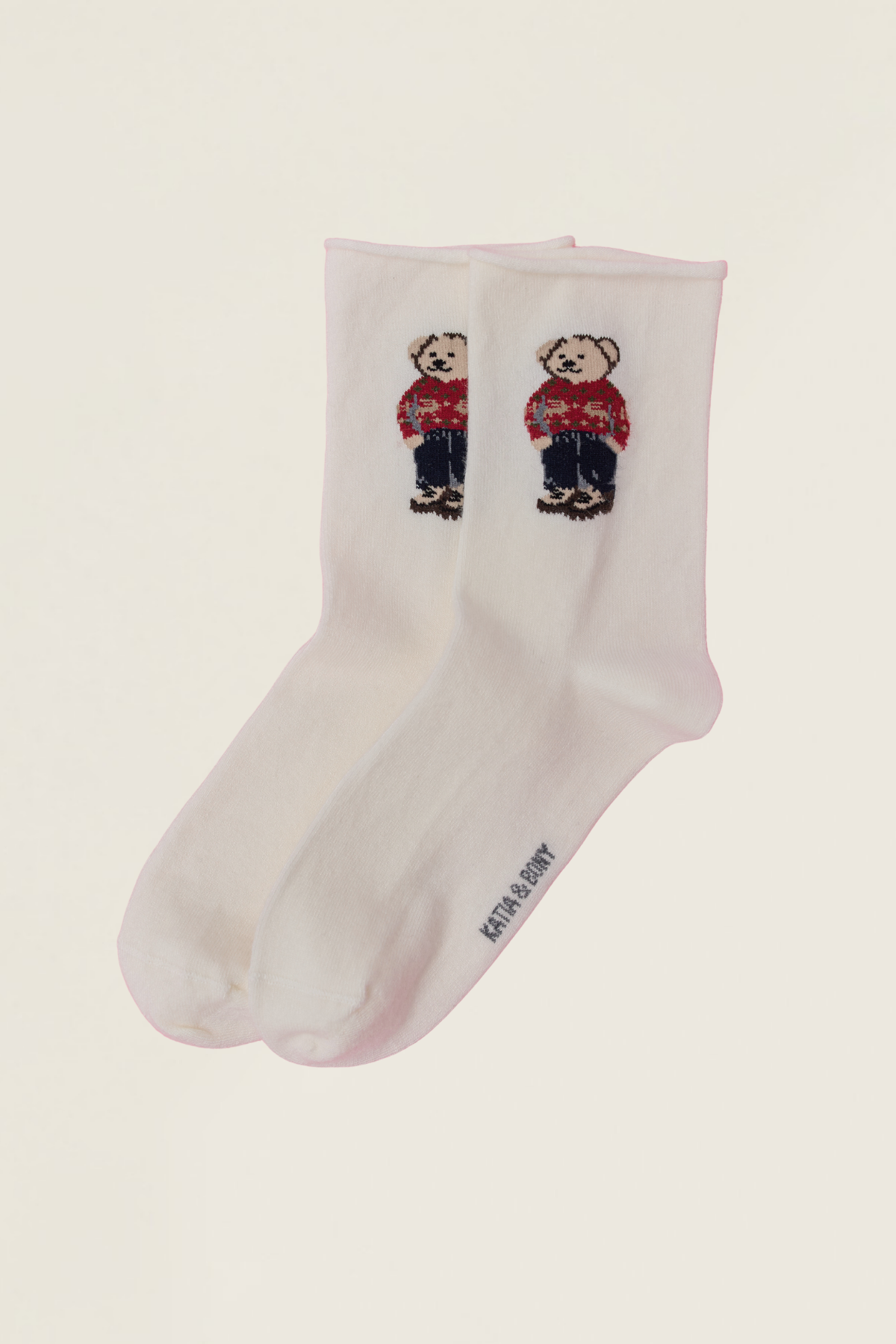 TEDDY WITHOUT ELASTIC MODAL WOMEN SOCKS ECRU