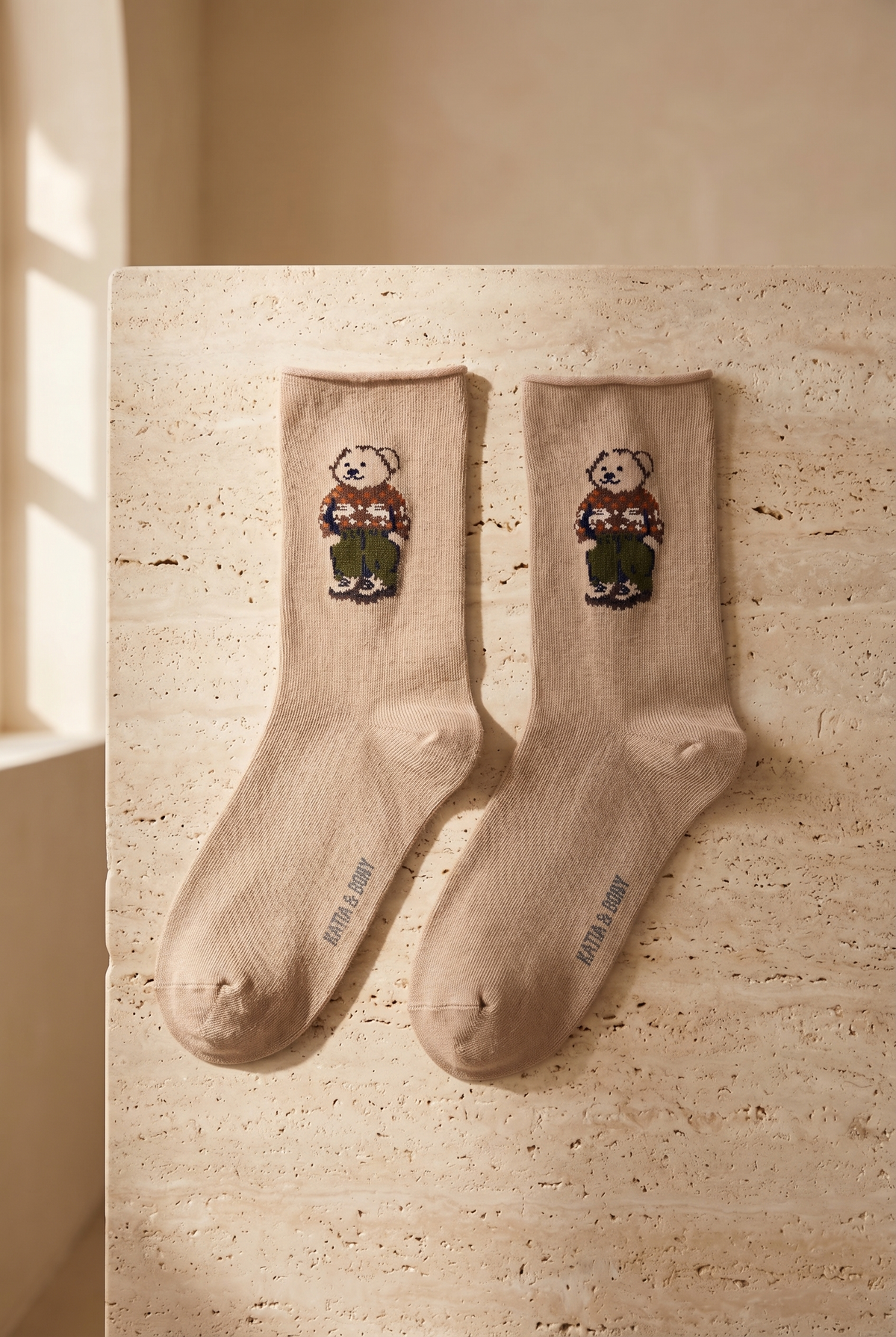 TEDDY WITHOUT ELASTIC MODAL WOMEN SOCKS LIGHT BROWN