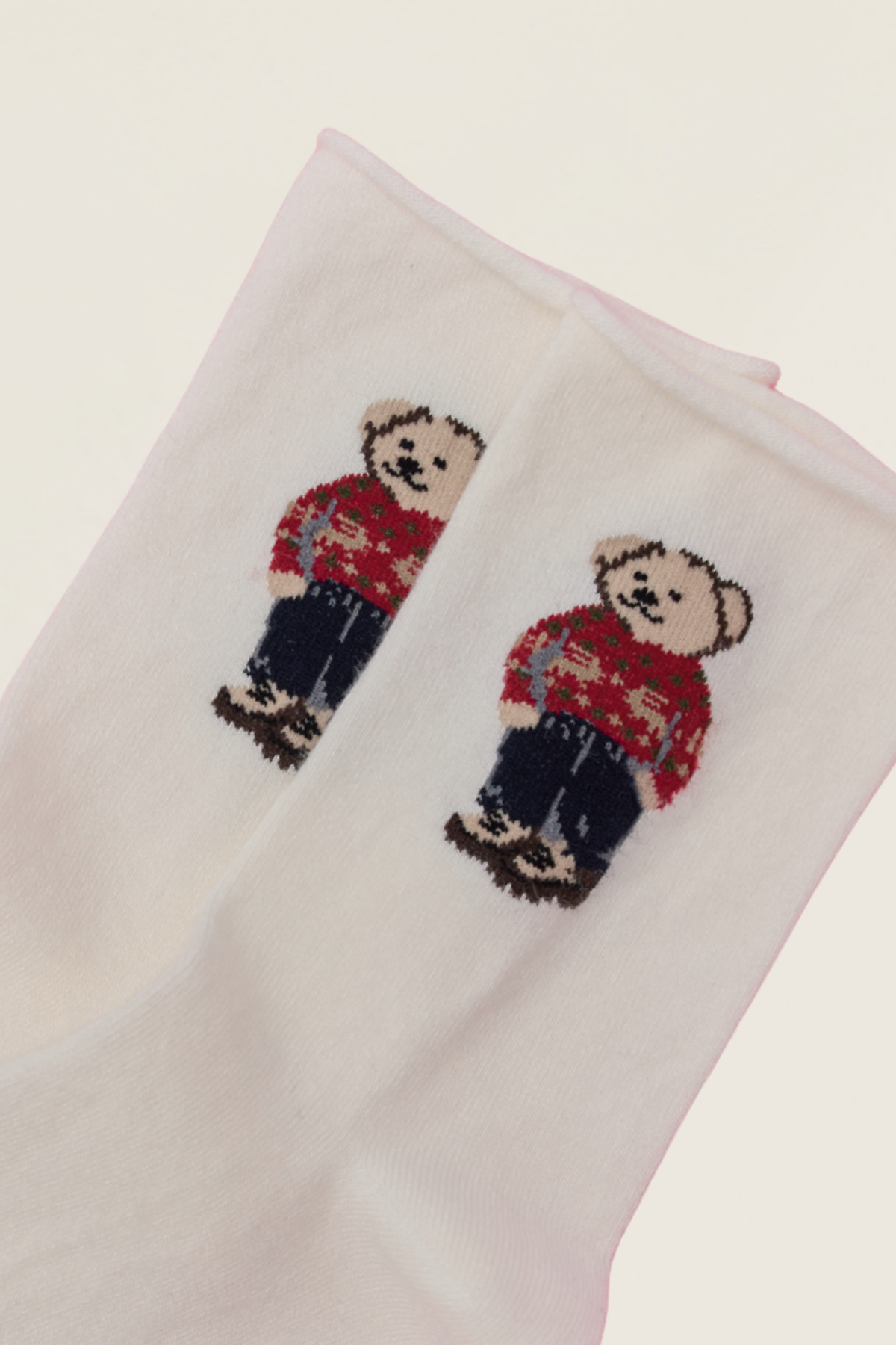 TEDDY WITHOUT ELASTIC MODAL WOMEN SOCKS ECRU