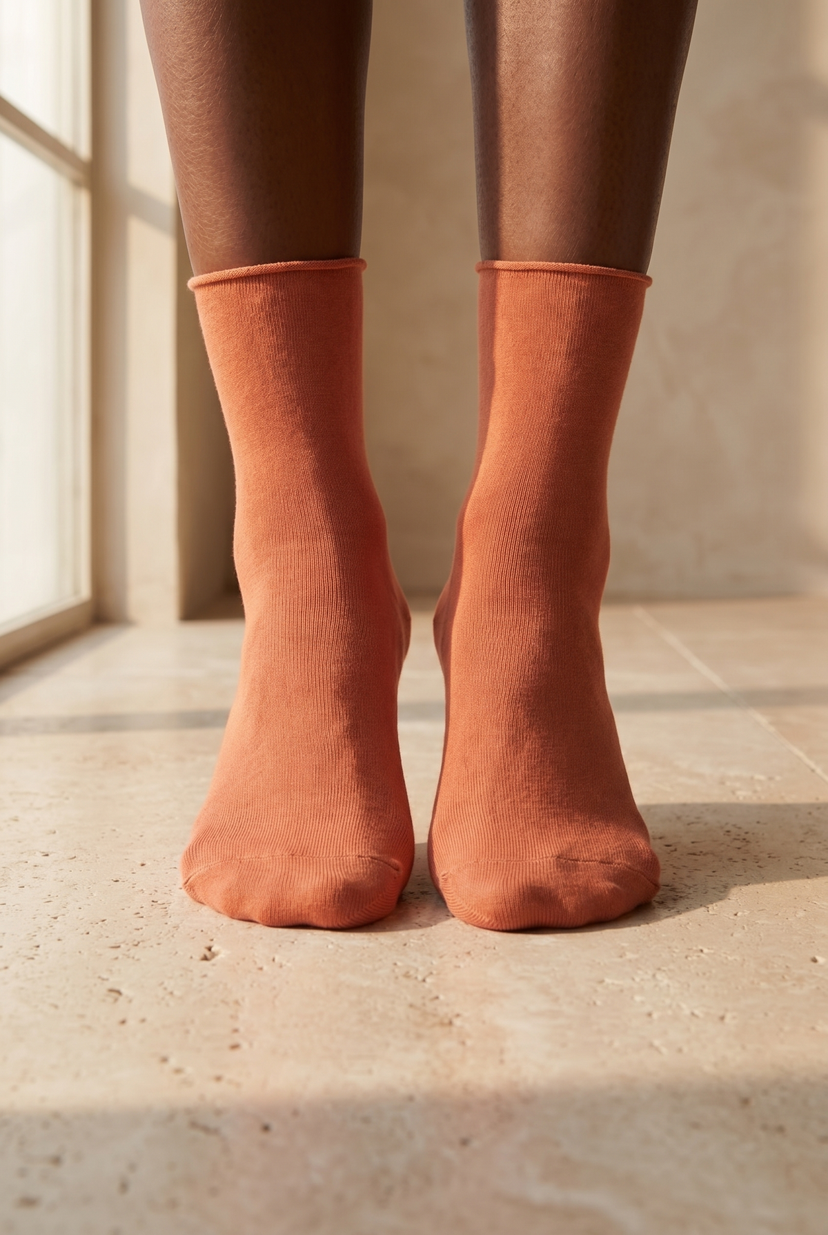 ELASTIC MODAL WOMEN SOCKS ORANGE