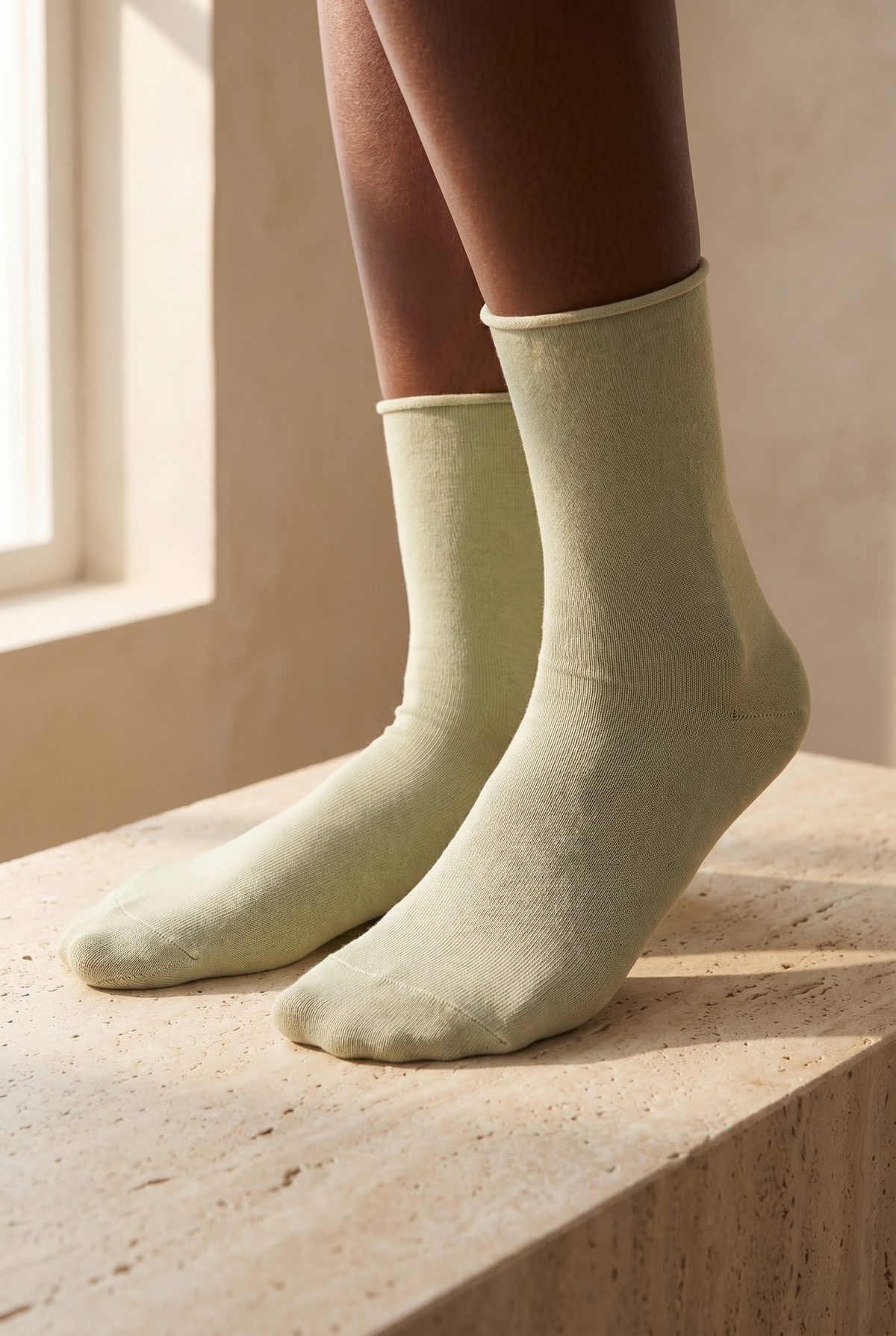 ELASTIC MODAL WOMEN SOCKS GREEN