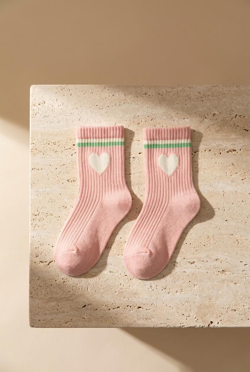5PCK HEART CHILDREN'S SOCKS MIX