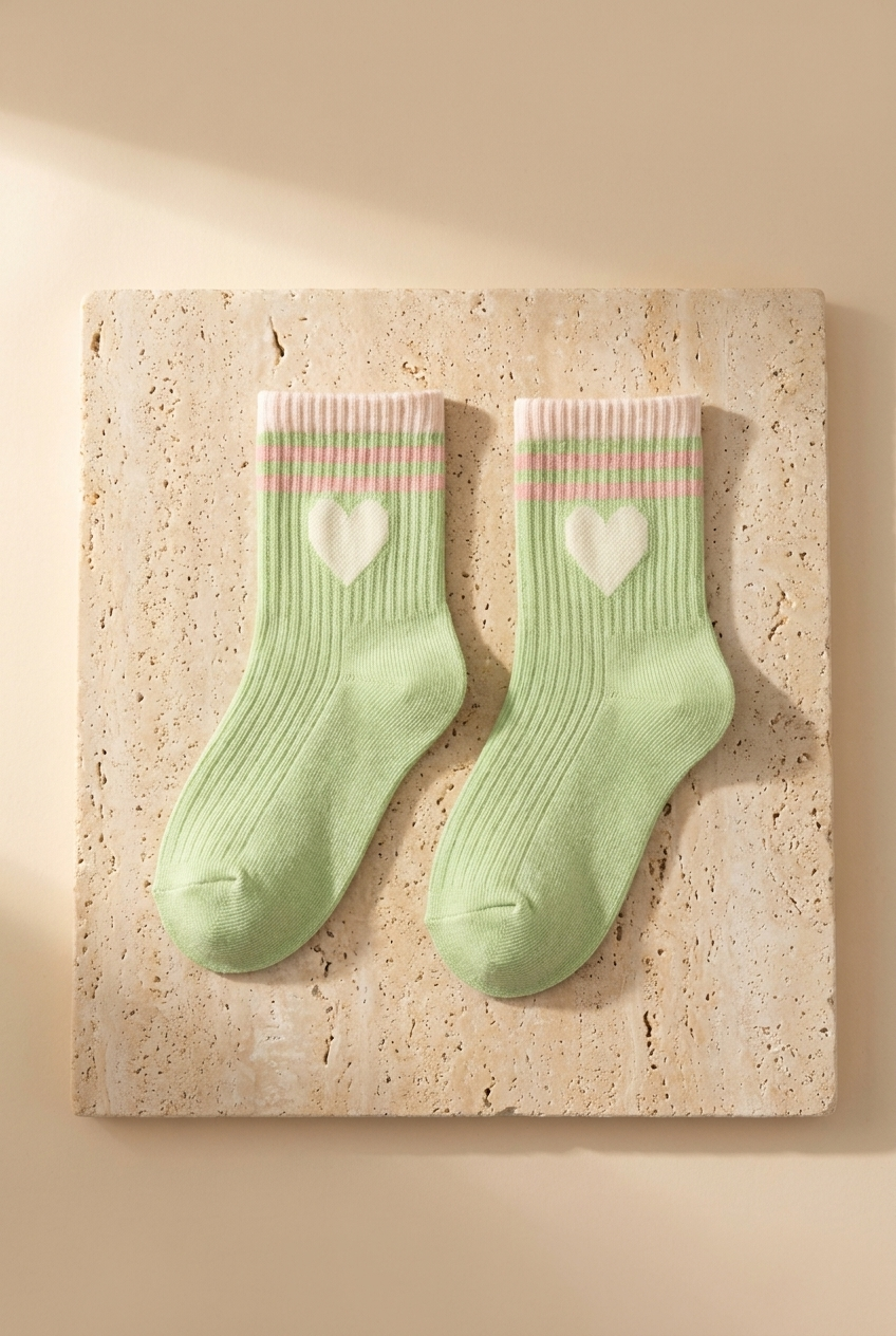 5PCK HEART CHILDREN'S SOCKS MIX