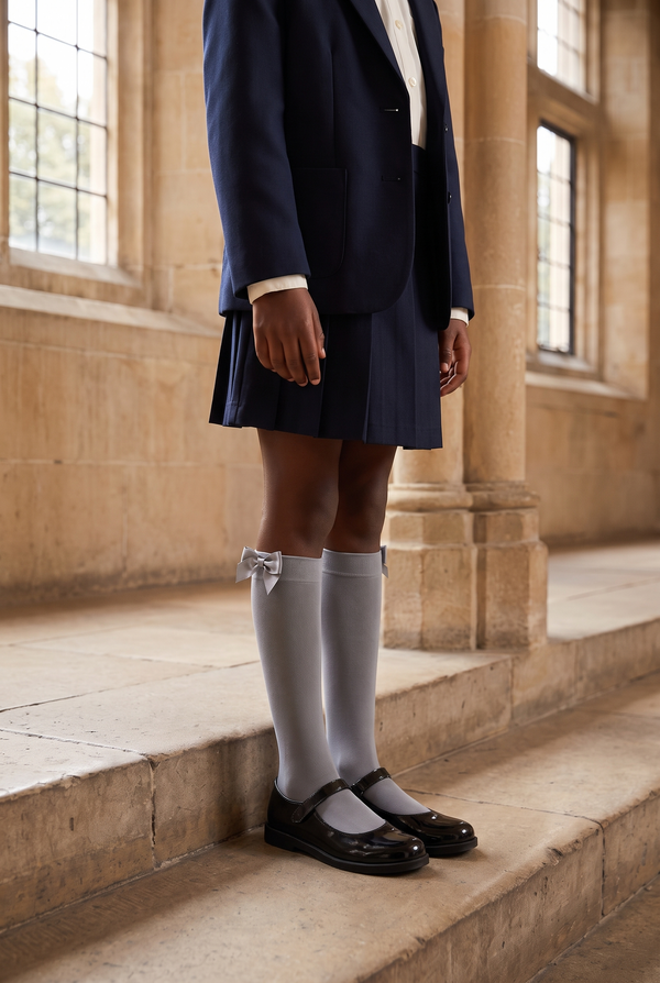 KIDS KNEE SOCKS WITH ACCESSORIES GREY