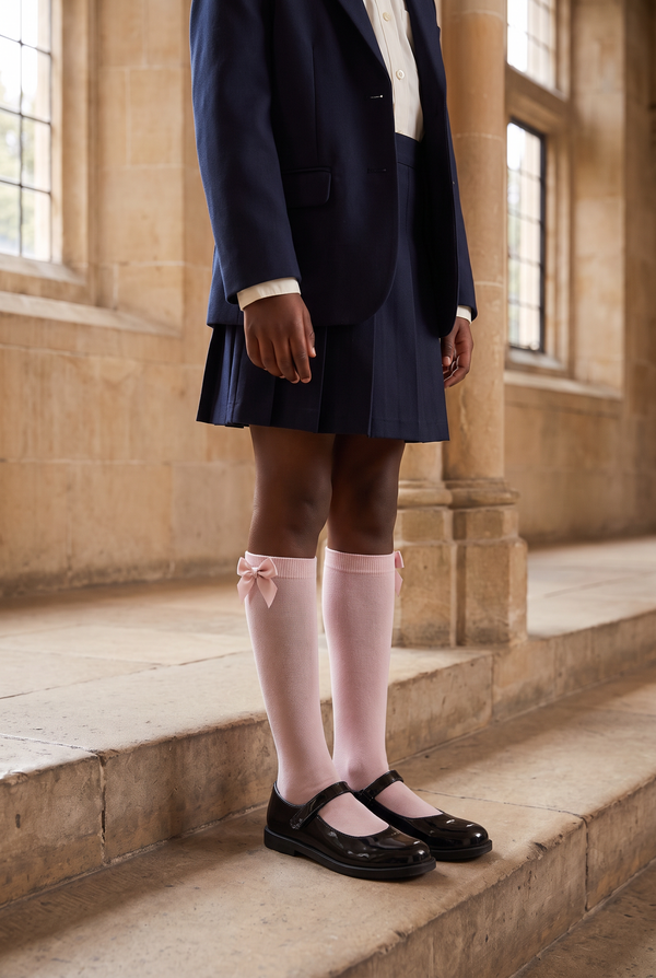KIDS KNEE SOCKS WITH ACCESSORIES PINK